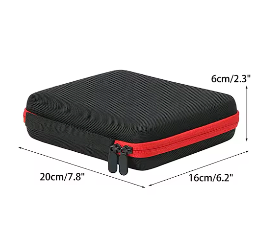 RPG dice carrying case dimensions 20 cm by 16 cm by 6 cm